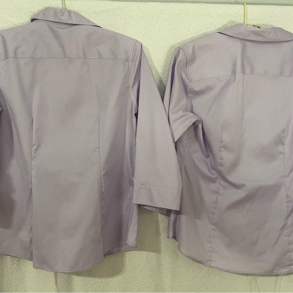 2 Eddie Bauer wrinkle resistant button down 3/4 length sleeve shirts - Picture 8 of 14